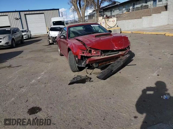 2001 Ford Mustang GT Deluxe with VIN 1FAFP45XX1F100307, listed as a Copart auction lot 45550465 with 108,540 mi miles and Salvage Title. Bid and sale history available at carsss.com. Image 10.