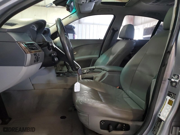 2005 BMW 5 Series 525i with VIN WBANA535X5B862514, listed as a Copart auction lot 80188234 with 0 mi miles and Salvage Title. Bid and sale history available at carsss.com. Image 7.