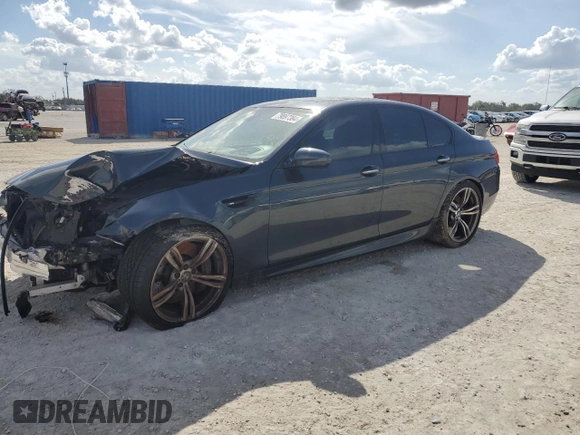 2014 BMW M5 with VIN WBSFV9C54ED097865, listed as a Copart auction lot 79897384 with 0 mi miles and Salvage Title. Bid and sale history available at carsss.com. Image 1.