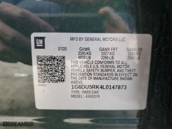 2020 Cadillac CT5 Sport with VIN 1G6DU5RK4L0147873, listed as a Copart auction lot 46936385 with NaN miles and Salvage Title. Bid and sale history available at carsss.com. Image 13.