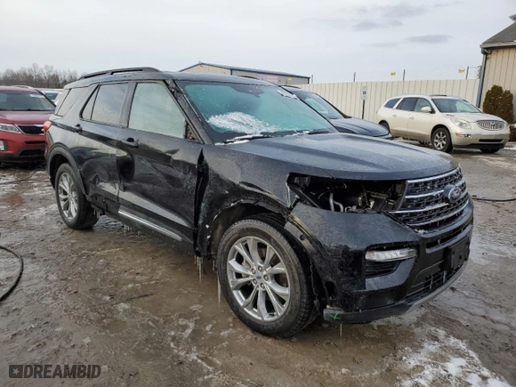 2023 Ford Explorer XLT with VIN 1FMSK8DH9PGB81095, listed as a Copart auction lot 45279135 with 22,975 mi miles and Salvage Title. Bid and sale history available at carsss.com. Image 4.