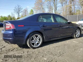 2007 Acura TL with VIN 19UUA66287A027141, listed as a Copart auction lot 52120285 with 207,838 mi miles and Salvage Title. Bid and sale history available at carsss.com. Image 3.