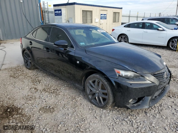 2015 Lexus IS 250 with VIN JTHCF1D26F5027789, listed as a Copart auction lot 54441345 with 0 mi miles and Salvage Title. Bid and sale history available at carsss.com. Image 4.