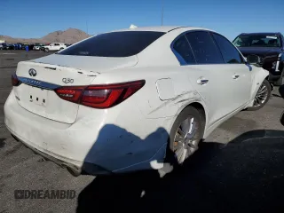 2018 Infiniti Q50 Luxe with VIN JN1EV7AP6JM366313, listed as a Copart auction lot 88701275 with 95,376 mi miles and Salvage Title. Bid and sale history available at DreamBid. Image 3.