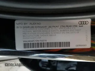 2013 Audi A6 Prestige z VIN WAUHGAFC7DN154314, wystawiony jako Copart lot #52947235 z przebiegiem 84 671 mil mil oraz Szkoda całkowita • Salvage title. Historia ofert i sprzedaży dostępna na DreamBid. Obrazek 12.