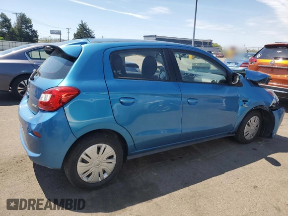 2017 Mitsubishi Mirage ES z VIN ML32A3HJ0HH015456, wystawiony jako Copart lot #54381915 z przebiegiem 51 715 mil mil oraz Szkoda całkowita • Salvage title. Historia ofert i sprzedaży dostępna na DreamBid. Obrazek 3.