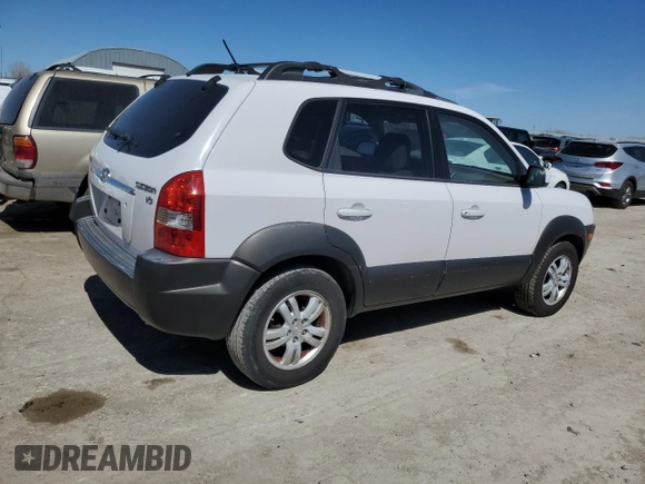 2006 Hyundai Tucson GLS with VIN KM8JN12D56U299414, listed as a Copart auction lot 50233905 with 135,458 mi miles and Clean Title. Bid and sale history available at carsss.com. Image 3.