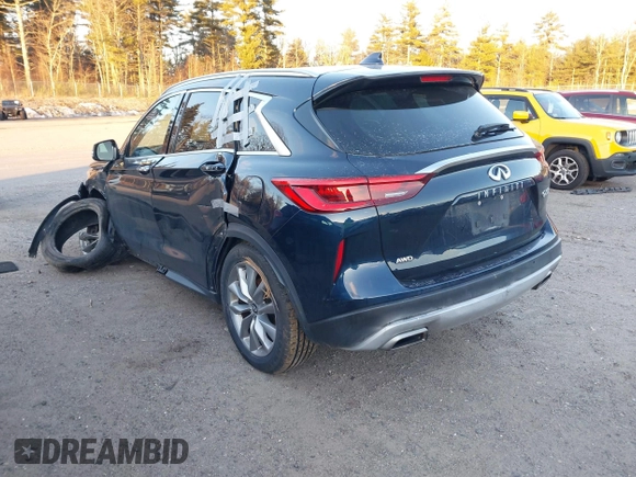 2019 Infiniti QX50 Luxe with VIN 3PCAJ5M32KF132667, listed as a IAAI auction lot 41095763 with 82,549 mi miles and . Bid and sale history available at DreamBid. Image 3.