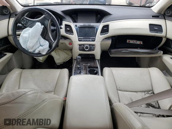 2015 Acura RLX Tech Pkg with VIN JH4KC1F54FC000596, listed as a Copart auction lot 84196324 with 0 mi miles and Salvage Title. Bid and sale history available at carsss.com. Image 8.