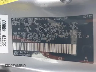 2012 Toyota Sienna с VIN 5TDZK3DC7CS228568, выставлен на аукционе IAAI как лот 42027249 с пробегом 99 464 миль миль и . История ставок и продаж доступна на DreamBid. Изображение 9.