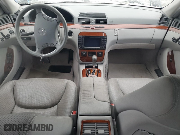 2003 Mercedes-Benz S-Class 4.3L with VIN WDBNG70JX3A368203, listed as a Copart auction lot 88929275 with 0 mi miles and Salvage Title. Bid and sale history available at carsss.com. Image 8.