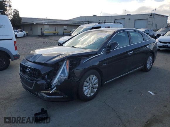 2017 Hyundai Sonata Hybrid SE with VIN KMHE24L10HA047610, listed as a Copart auction lot 43285595 with 143,787 mi miles and Salvage Title. Bid and sale history available at carsss.com. Image 1.