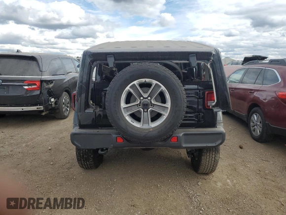 2022 Jeep Wrangler Unlimited Sahara Altitude with VIN 1C4HJXEG0NW241043, listed as a Copart auction lot 75556664 with Not provided miles and Salvage title. Bid and sale history available at DreamBid. Image 6.