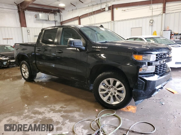2021 Chevrolet Silverado 1500 Custom with VIN 1GCPYBEH9MZ171784, listed as a Copart auction lot 83081484 with 94,772 mi miles and Salvage Title. Bid and sale history available at DreamBid. Image 4.