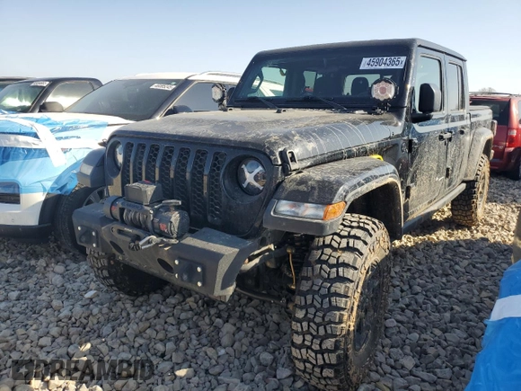 2021 Jeep Gladiator Willys with VIN 1C6HJTAG5ML576384, listed as a Copart auction lot 45904365 with 26,171 mi miles and Salvage title. Bid and sale history available at DreamBid. Image 1.