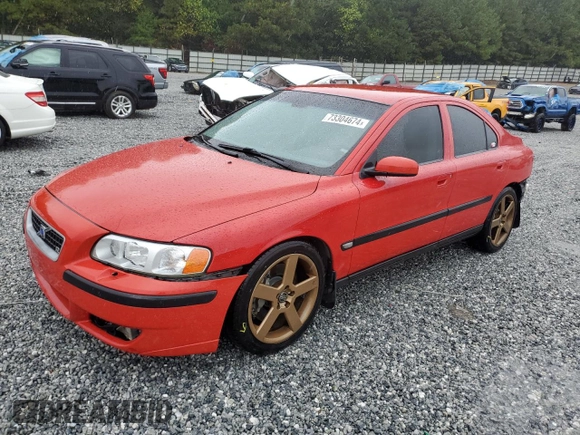 2004 Volvo S60 R with VIN YV1RH52Y642385732, listed as a Copart auction lot 73304674 with 0 mi miles and Salvage Title. Bid and sale history available at carsss.com. Image 1.