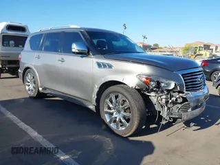 2012 Infiniti QX56 7-passenger with VIN JN8AZ2NFXC9515305, listed as a IAAI auction lot 42031957 with 185,173 mi miles. Bid and sale history available at carsss.com. Image 1.