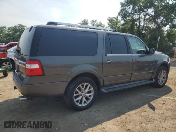 2017 Ford Expedition Max Limited with VIN 1FMJK1KTXHEA60924, listed as a Copart auction lot 60864465 with 205,212 mi miles and Clean title. Bid and sale history available at DreamBid. Image 3.