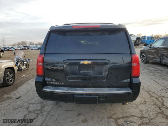2015 Chevrolet Suburban LTZ with VIN 1GNSKKKC7FR127586, listed as a Copart auction lot 44049855 with 192,358 mi miles and Salvage Title. Bid and sale history available at carsss.com. Image 6.