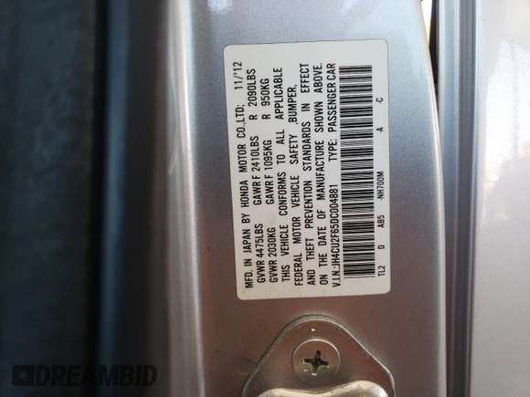 2013 Acura TSX Technology с VIN JH4CU2F65DC004881, выставлен на аукционе Copart как лот 64888945 с пробегом 134 769 миль миль и Списание • Salvage title. История ставок и продаж доступна на DreamBid. Изображение 12.