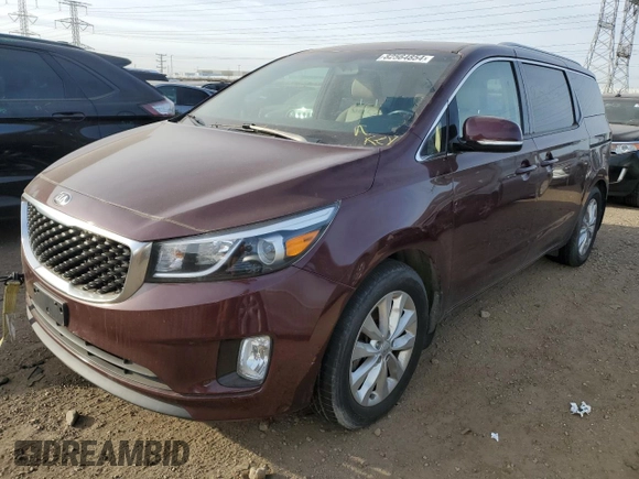 2016 Kia Sedona SX with VIN KNDMC5C13G6185565, listed as a Copart auction lot 82564854 with 106,104 mi miles and Clean Title. Bid and sale history available at carsss.com. Image 1.