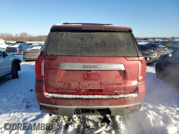 2023 GMC Yukon XL SLT with VIN 1GKS2GKD3PR144843, listed as a Copart auction lot 45917565 with 25,779 mi miles and Clean Title. Bid and sale history available at carsss.com. Image 6.