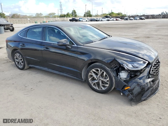 2021 Hyundai Sonata SEL with VIN KMHL64JA6MA144982, listed as a Copart auction lot 44733025 with 44,587 mi miles and Non Repairable. Bid and sale history available at carsss.com. Image 4.