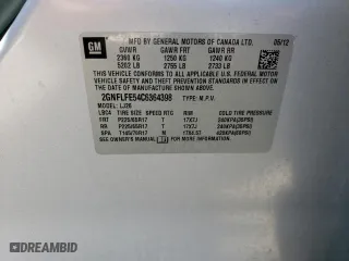 2012 Chevrolet Equinox LTZ with VIN 2GNFLFE54C6364398, listed as a Copart auction lot 49232045 with 242,702 mi miles and Clean Title. Bid and sale history available at carsss.com. Image 12.