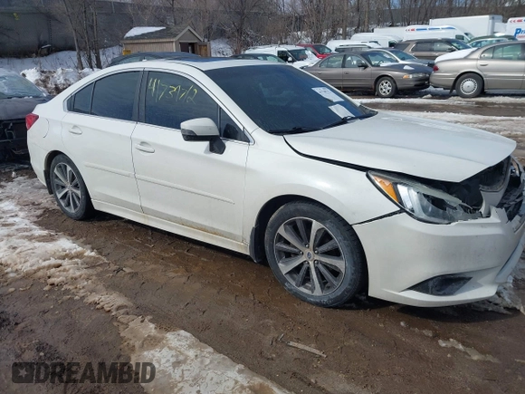 2016 Subaru Legacy 2.5i Limited with VIN 4S3BNAL64G3010829, listed as a IAAI auction lot 41739712 with 117,381 mi miles. Bid and sale history available at carsss.com. Image 1.
