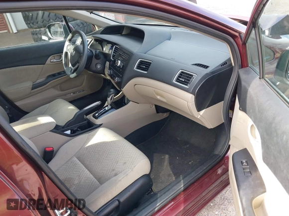 2015 Honda Civic Sedan LX with VIN 19XFB2F52FE059814, listed as a IAAI auction lot 40413705 with 91,506 mi miles. Bid and sale history available at carsss.com. Image 5.