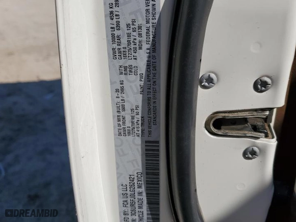 2020 Ram 2500 Laramie with VIN 3C6UR5FJ0LG262421, listed as a Copart auction lot 43849105 with 64,758 mi miles and Non Repairable. Bid and sale history available at carsss.com. Image 12.