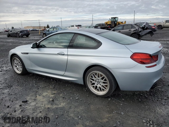 2013 BMW 6 Series 650i with VIN WBAYM9C59DDW20392, listed as a Copart auction lot 43467595 with 57,653 mi miles and Clean Title. Bid and sale history available at carsss.com. Image 2.