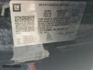 2020 Cadillac Escalade Luxury with VIN 1GYS3BKJ9LR223102, listed as a Copart auction lot 74693304 with 0 mi miles and Salvage Title. Bid and sale history available at carsss.com. Image 14.