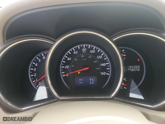 2012 Nissan Murano SL with VIN JN8AZ1MW7CW220269, listed as a Copart auction lot 47491795 with 104,368 mi miles and Salvage Title. Bid and sale history available at carsss.com. Image 9.