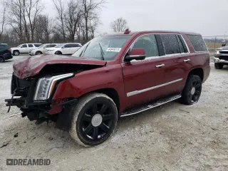 2017 Cadillac Escalade Premium Luxury with VIN 1GYS3CKJ1HR255975, listed as a Copart auction lot 44949315 with 42,123 mi miles and Salvage Title. Bid and sale history available at carsss.com. Image 1.