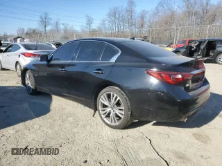 2018 Infiniti Q50 3.0t LUXE with VIN JN1EV7AR6JM440783, listed as a Copart auction lot 46098645 with 60,221 mi miles and Salvage Title. Bid and sale history available at carsss.com. Image 2.
