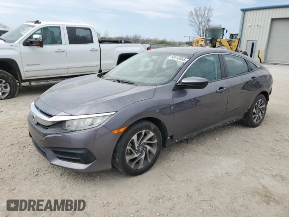 2016 Honda Civic EX with VIN 19XFC2F72GE093543, listed as a Copart auction lot 50415855 with 91,541 mi miles and Salvage Title. Bid and sale history available at DreamBid. Image 1.