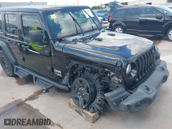 2019 Jeep Wrangler Unlimited Sport S with VIN 1C4HJXDG9KW653488, listed as a IAAI auction lot 42275297 with Not provided miles and . Bid and sale history available at DreamBid. Image 6.