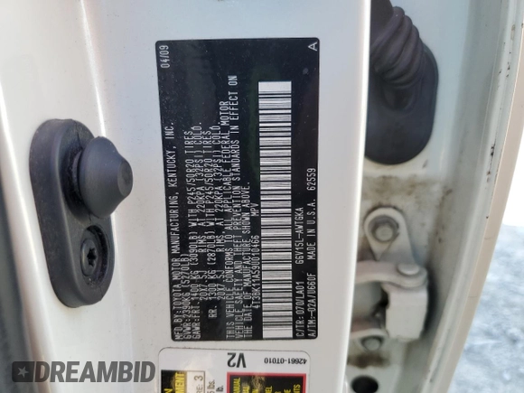 2009 Toyota Venza with VIN 4T3BK11A59U010466, listed as a Copart auction lot 61141625 with 175,385 mi miles and Salvage title. Bid and sale history available at DreamBid. Image 13.