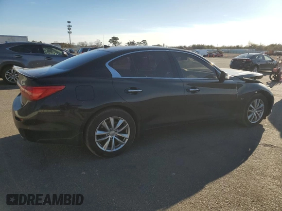 2015 Infiniti Q50 Premium with VIN JN1BV7ARXFM423673, listed as a Copart auction lot 47127065 with 112,692 mi miles and Clean Title. Bid and sale history available at carsss.com. Image 3.