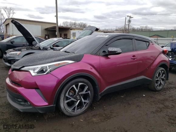 2018 Toyota C-HR XLE with VIN NMTKHMBX4JR011051, listed as a Copart auction lot 53029435 with 106,297 mi miles and Salvage Title. Bid and sale history available at carsss.com. Image 1.