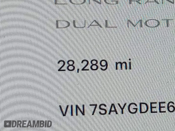 2024 Tesla Model Y Long Range with VIN 7SAYGDEE6RA225161, listed as a IAAI auction lot 42083140 with 28,289 mi miles and . Bid and sale history available at DreamBid. Image 15.
