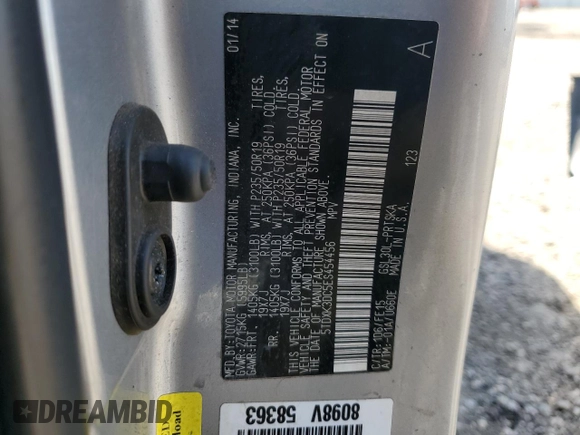 2014 Toyota Sienna SE with VIN 5TDXK3DC5ES454456, listed as a Copart auction lot 47098515 with 190,541 mi miles and Salvage Title. Bid and sale history available at DreamBid. Image 14.