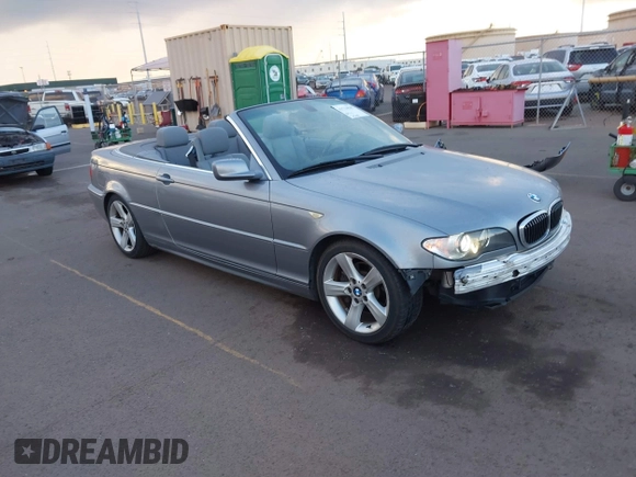 2005 BMW 3 Series 325Ci with VIN WBABW33475PL38577, listed as a IAAI auction lot 41734505 with 69,238 mi miles and . Bid and sale history available at carsss.com. Image 1.