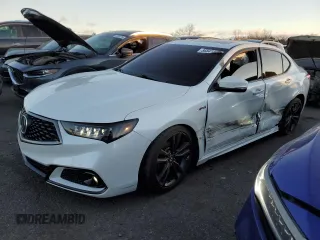 2020 Acura TLX w/A-Spec Pkg with VIN 19UUB3F67LA003373, listed as a Copart auction lot 86841414 with 51,041 mi miles and Salvage Title. Bid and sale history available at carsss.com. Image 1.