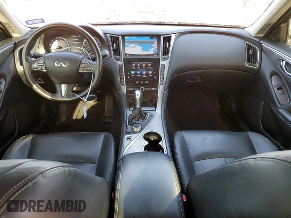 2015 Infiniti Q50 Premium with VIN JN1BV7AP1FM356654, listed as a Copart auction lot 51556495 with 136,867 mi miles and Salvage Title. Bid and sale history available at carsss.com. Image 8.
