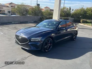 2023 Genesis G70 3.3T with VIN KMTG54TE6PU106021, listed as a Copart auction lot 86750284 with 8,669 mi miles and Salvage Title. Bid and sale history available at DreamBid. Image 2.