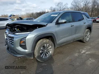 2025 Chevrolet Equinox FWD LT with VIN 3GNAXHEG3SL200386, listed as a Copart auction lot 47320345 with 3,557 mi miles and Salvage Title. Bid and sale history available at carsss.com. Image 1.