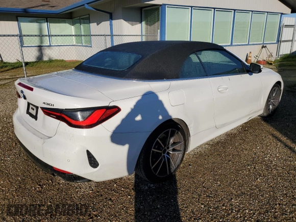 2024 BMW 4 Series 430i z VIN WBA23AT06RCP49623, wystawiony jako Copart lot #44068535 z przebiegiem 35 431 mil mil oraz Szkoda całkowita • Salvage title. Historia ofert i sprzedaży dostępna na DreamBid. Obrazek 3.