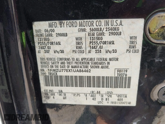 2001 Ford Explorer Sport Trac с VIN 1FMZU77EX1UA86462, выставлен на аукционе IAAI как лот 42822624 с пробегом 107 808 миль миль и . История ставок и продаж доступна на DreamBid. Изображение 9.